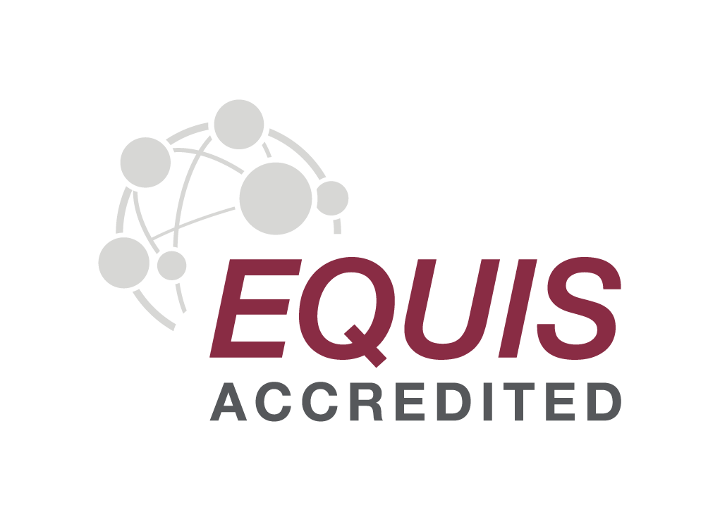 EQUIS Accredited with EQUIS logo in background